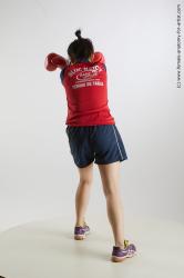 Sportswear Woman Asian Average medium black Fighting Standard Photoshoot Academic